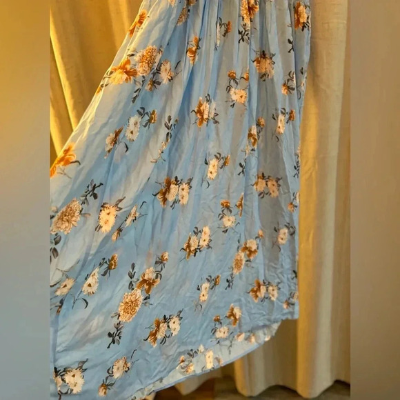 Justify Front Tie Plus Size 3X Floral Midi Sundress. Adjustable Straps. Flowy. - Picture 3 of 7